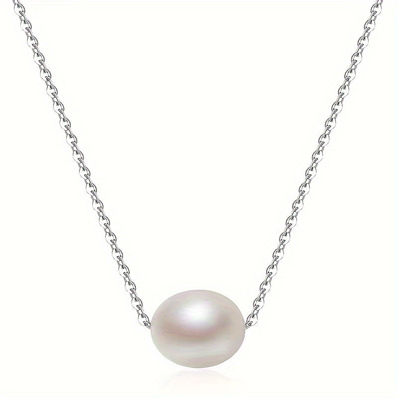 Vintage Boho Copper Chain Necklace with Imitation Pearl Pendant for Daily and Party Wear  No Plating – Valentine's Day Gift  Suitable for All Seasons