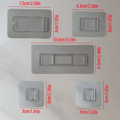 3pcs No Drill Wall Mount Adhesive Hooks for Bathroom Accessories   Perfect for Tissue Boxes  Toilet Brushes  Toothpaste Dispensers & Mop Holders