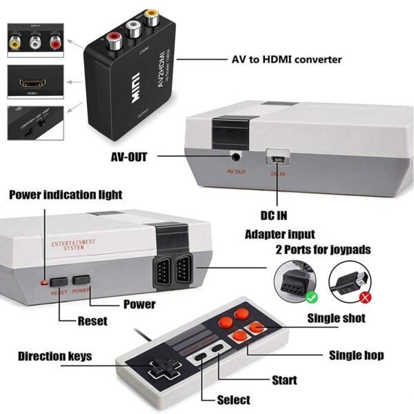 Aerbes AB-R001 Game Console With Built In 620 Classic Games