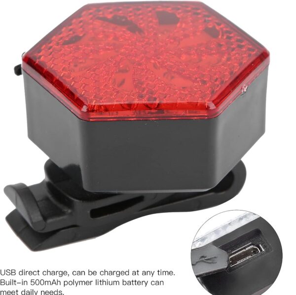 Aerbes AB-ZX12 Bicycle Tail Light Red 500mah Battery