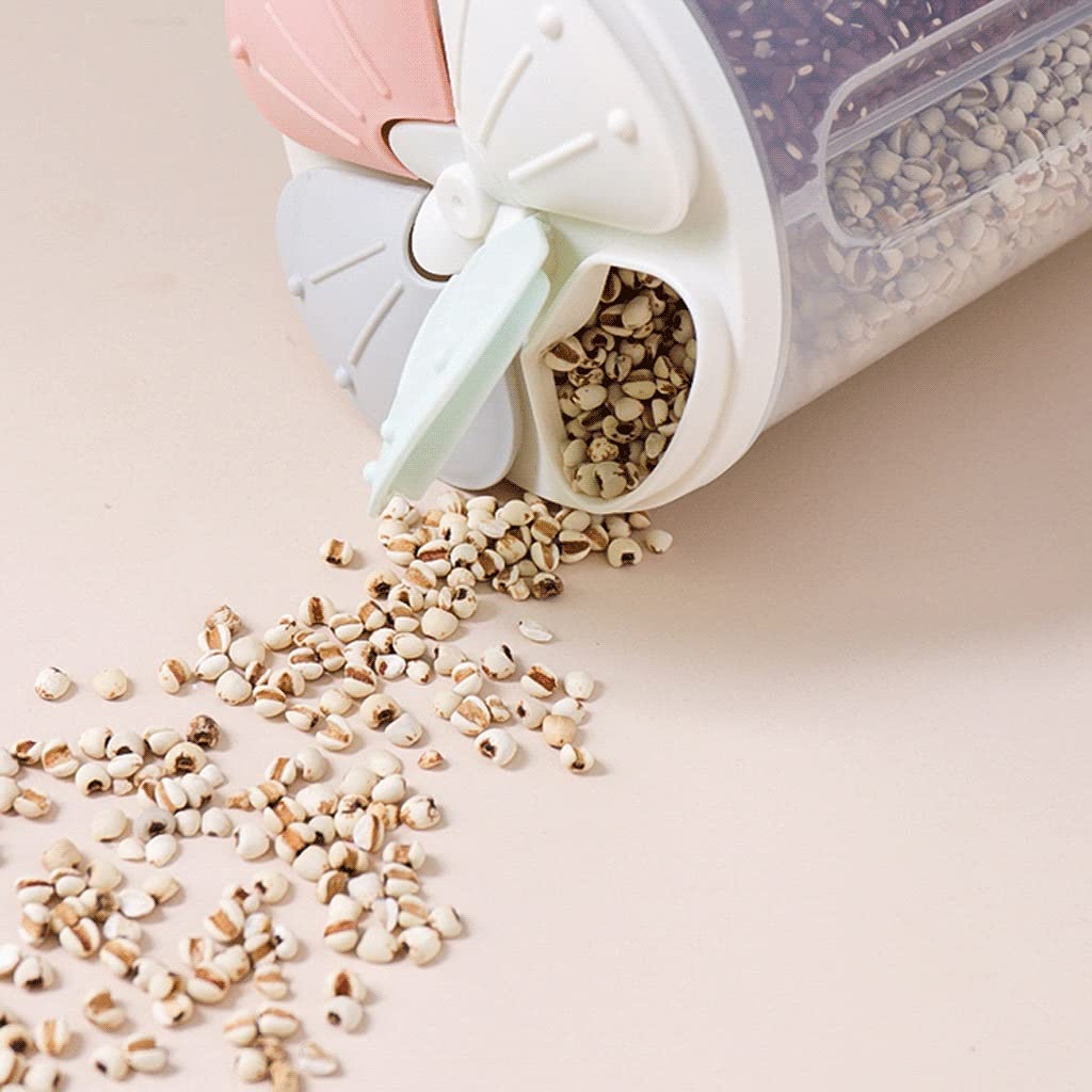 Storage Containers Food Storage Containers Set Four Grid Sealed Jar With Petals Lid Kitchen Pantry Storage Containers Set Set Of 2/3 BPA-Free storage Jars