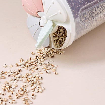 Storage Containers Food Storage Containers Set Four Grid Sealed Jar With Petals Lid Kitchen Pantry Storage Containers Set Set Of 2/3 BPA-Free storage Jars