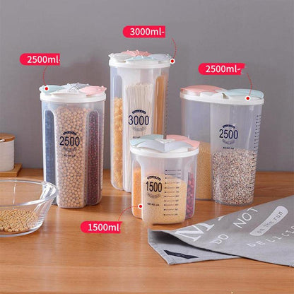 Refrigerator Miscellaneous Grains Transparent Airtight Jar Kitchen Bean Food Grade Storage Tank Divided Box