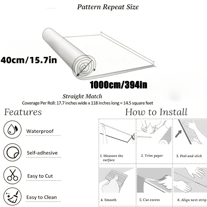 1 Roll Extra Long 0.4M X 10M 12Ft