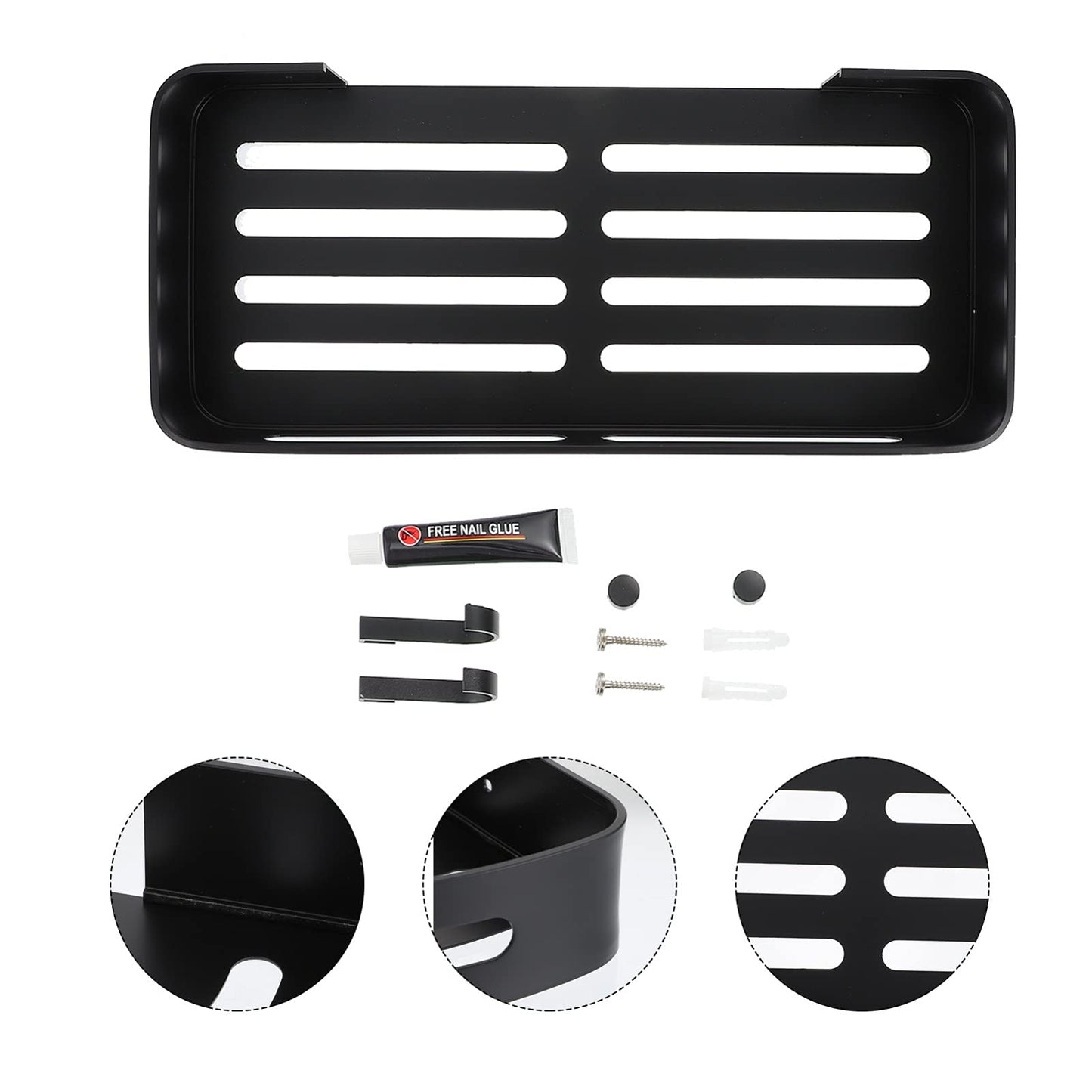 Square Shelf Bathroom Storage Rack Bathroom Storage Basket Corner Shower Shower Rack Corner Wall Mount Shower Basket Bathroom Corner Space Aluminum Frame Household