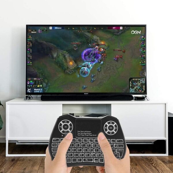 XF0752 Wireless Mini RGB Backlit Keyboard Air Mouse Remote Control