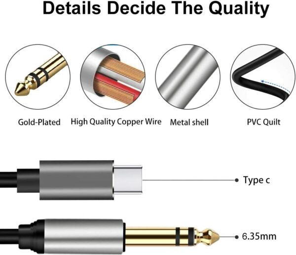 SE-LT23 TYPE C TO TRS6.35 Cable 1.5M