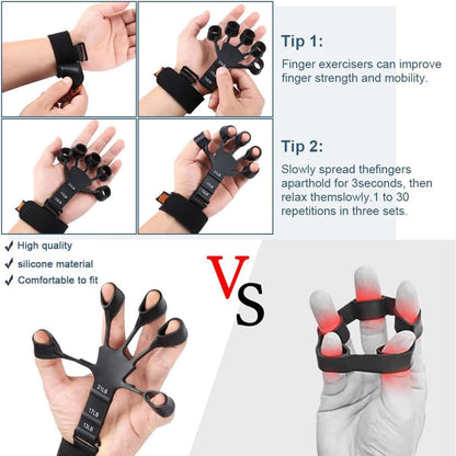 New Finger Grip Strengthener Hand forearm Exerciser Finger stretcher Trainer Hand Therapy