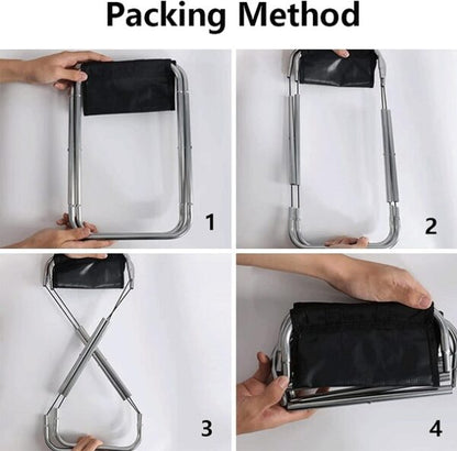 183572 Foldable Camping Stool With Bag