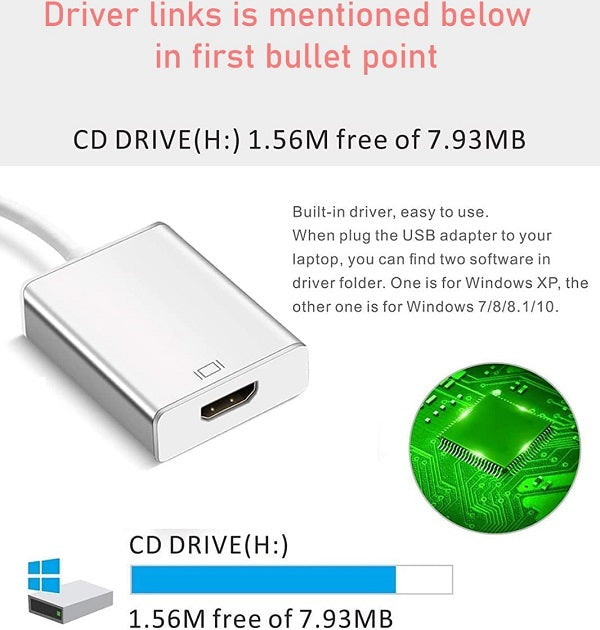 SE-L130 USB 3.0 To HDMI HDTV Video Adapter Driver Free