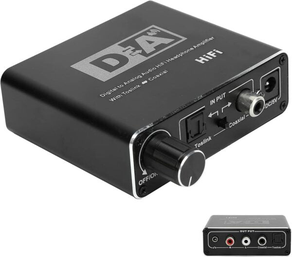 Digital To Analog Audio HiFi Converter With Toslink ToCoaxial