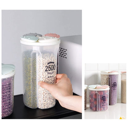 Storage Containers Food Storage Containers Set Four Grid Sealed Jar With Petals Lid Kitchen Pantry Storage Containers Set Set Of 2/3 BPA-Free storage Jars