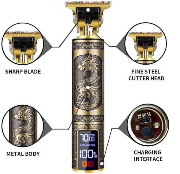 Aorlis AO-50017 Rechargeable Digital Display Hair Trimmer 1200Mah