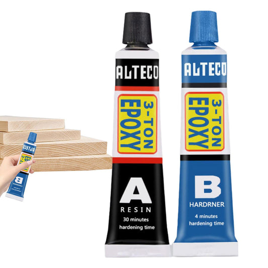 Glue Epoxy - Slow Drying Glass Glue Clear Repair, Oil Resistant Waterproof Ab Epoxy Glue for Wood Withstanding Temperature -60°C ~ 100°C