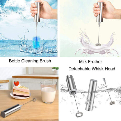 Cozy Milk Frother, Handheld Foam Maker, Portable Drink Mixer Stainless Stee