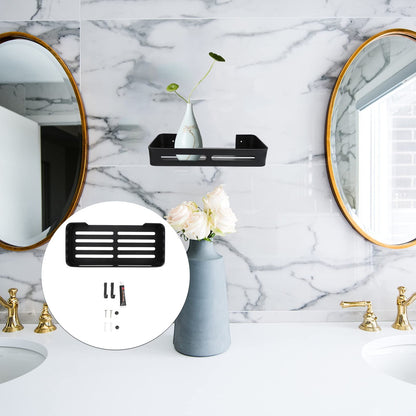 Square Shelf Bathroom Storage Rack Bathroom Storage Basket Corner Shower Shower Rack Corner Wall Mount Shower Basket Bathroom Corner Space Aluminum Frame Household