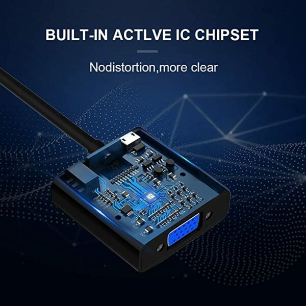 SM-L011 HDMI Male to VGA Female Video Converter Adapter Cable for PC Laptop HDTV MN-H-V