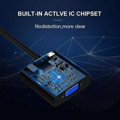 SM-L011 HDMI Male to VGA Female Video Converter Adapter Cable for PC Laptop HDTV MN-H-V