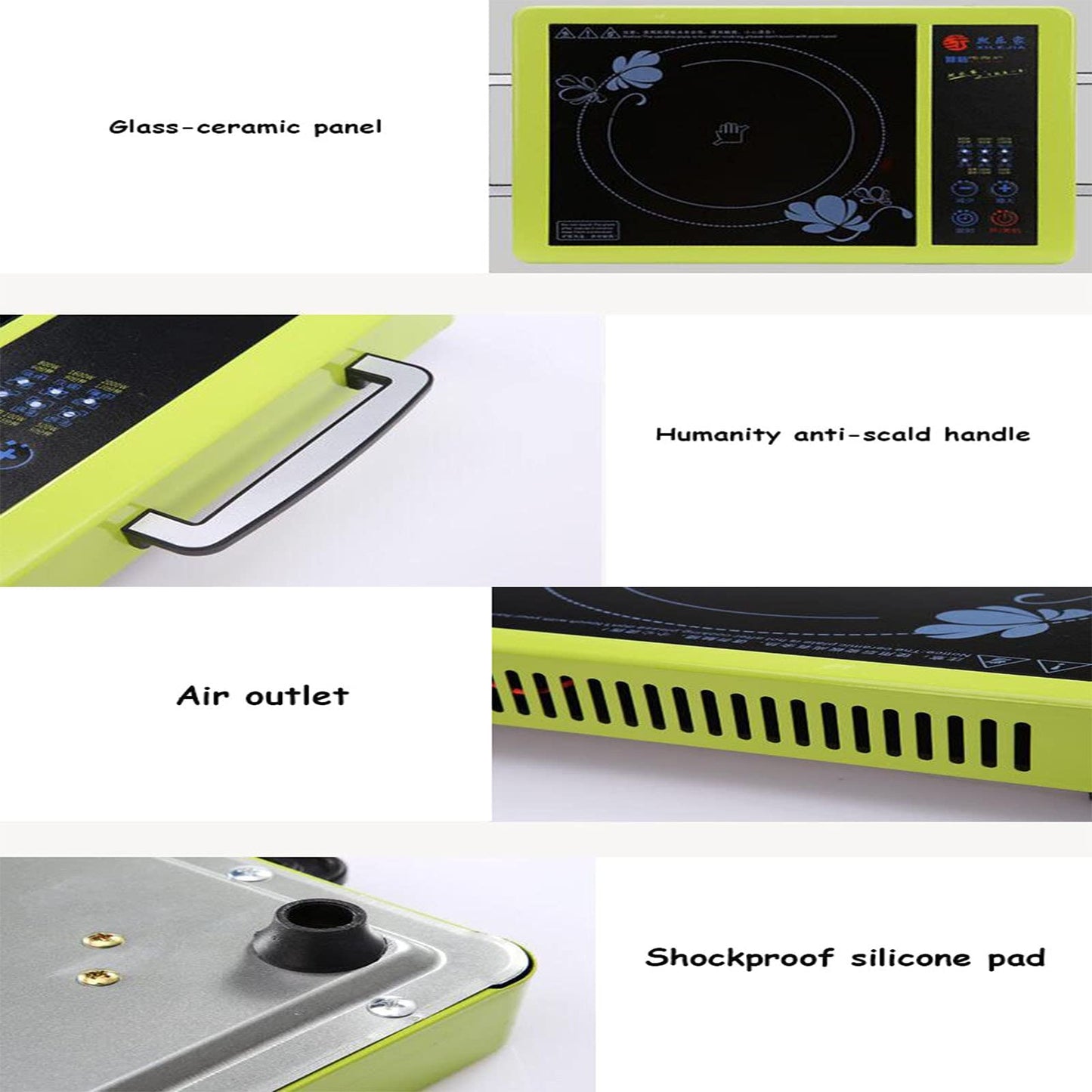 Portable Induction Cooker, hot Pot, Smart Electric Ceramic Stove, Household hot Pot, Light Wave Induction Cooker, Desktop Multi-Function Electric Water Heater, Electric Tea Stove, 5-Speed Push-Button