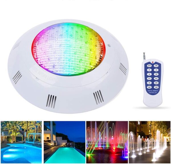 5247 RGB Swimming Pool Light With Remote Control 24.5cm X 4.8cm 12W