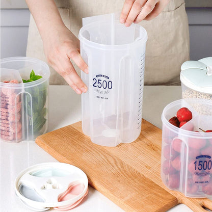 Storage Containers Food Storage Containers Set Four Grid Sealed Jar With Petals Lid Kitchen Pantry Storage Containers Set Set Of 2/3 BPA-Free storage Jars