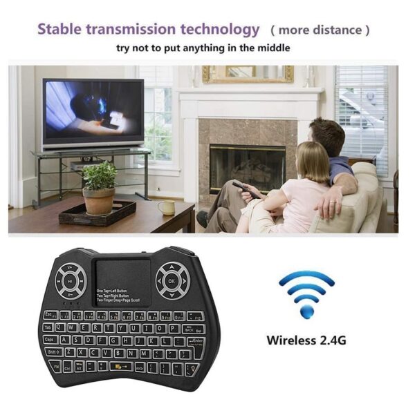 XF0752 Wireless Mini RGB Backlit Keyboard Air Mouse Remote Control