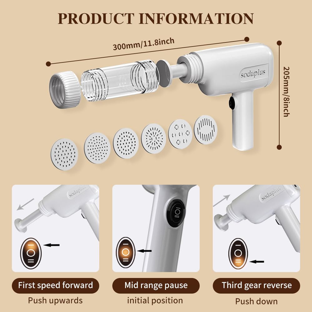 Noodle Maker Portable Electric Pasta Machine Automatic Home Wireless Pasta Machine Handheld Spaghetti Ramen Maker