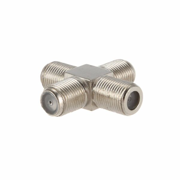 4-Way X-Type Ftype Coaxial  Splitter for RG59 / RG6U Cable /  Xtraview Heartbeat Signal  Combiner  100 Pieces