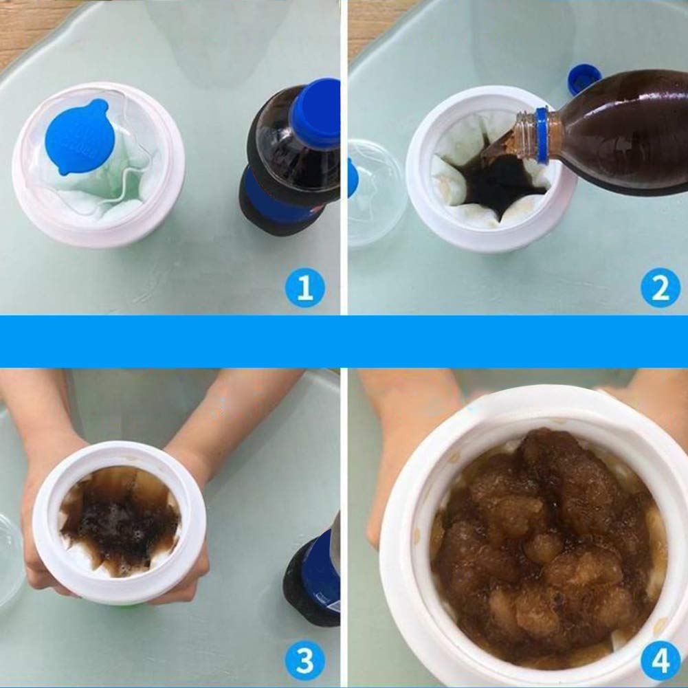 Slushy Maker Cup, The Tiktok Frozen Magic Squeeze Cup Double Layer, Magic Quick Frozen Smoothies Cup, Milkshake Slushy Ice Cream Maker for DIY for Children and Family
