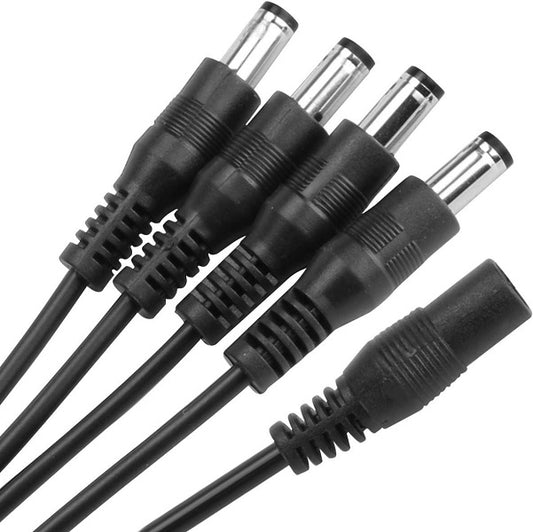 1 Female To 4 Male DC Power Y Splitter Cable