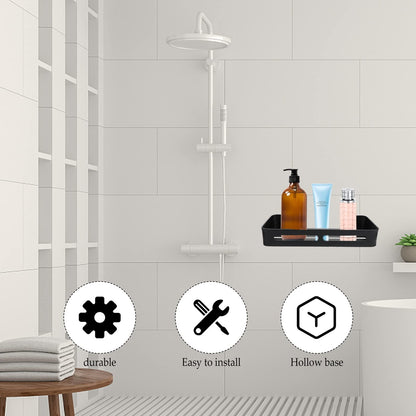 Square Shelf Bathroom Storage Rack Bathroom Storage Basket Corner Shower Shower Rack Corner Wall Mount Shower Basket Bathroom Corner Space Aluminum Frame Household