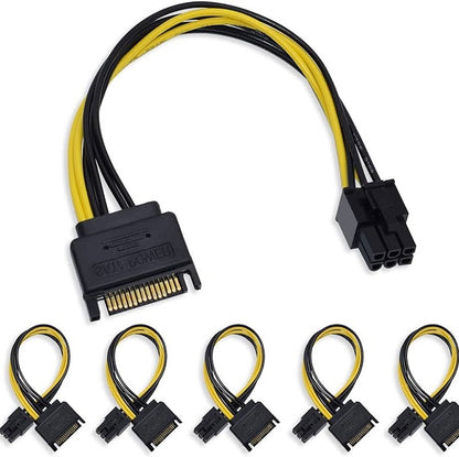 SE-L125 SATA Power Cable Adapter 15-Pin to 6-pin