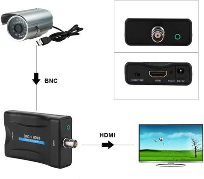 BNC To HDMI HD 1080P/720P Video Adapter Surveillance Monitor Signal Converter