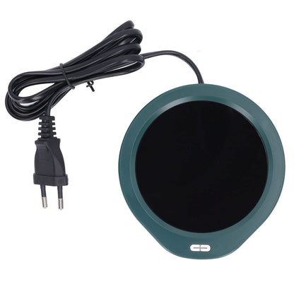 Rechargeable Mug Warmer, Power Saving Coffee Mug Warmer ABS Material EU Plug 220V Automatic Power Off Protection for Coffee for Office (Green)