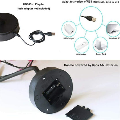 D-5 36 LED Cherry Blossom Tree Lamp With Base DC USB / Battery Operated