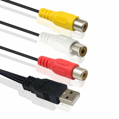 SE-C06 USB To 3 RCA Female Video Audio Cable