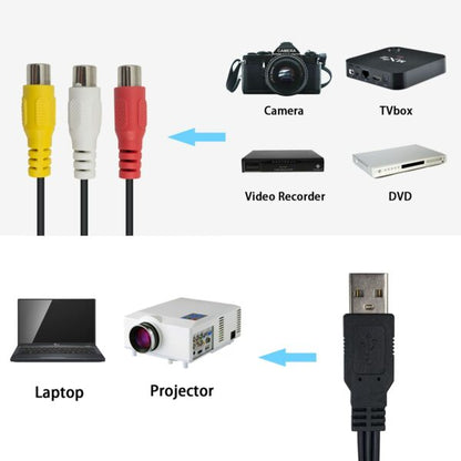 SE-C06 USB To 3 RCA Female Video Audio Cable
