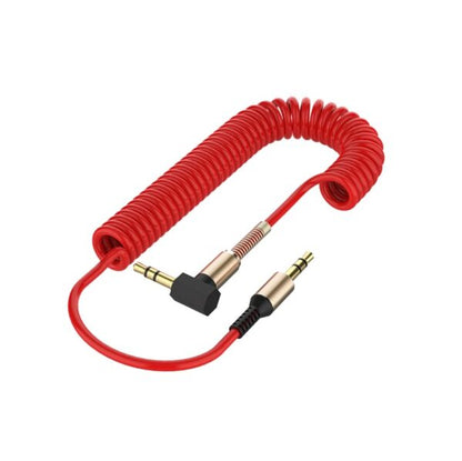 Wolulu AS-51201 90° Angle 3.5mm Spring Auxiliary Cable 1.8m