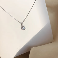 1pc Elegant Synthetic Zirconia Teardrop Pendant Necklace   Sparkling Clavicle Chain Jewelry for Women  Perfect for Valentine'S Day  Anniversaries  Birthdays & Parties  Daily Wear Necklace | Sparkling Pendant | Zirconia Gemstone
