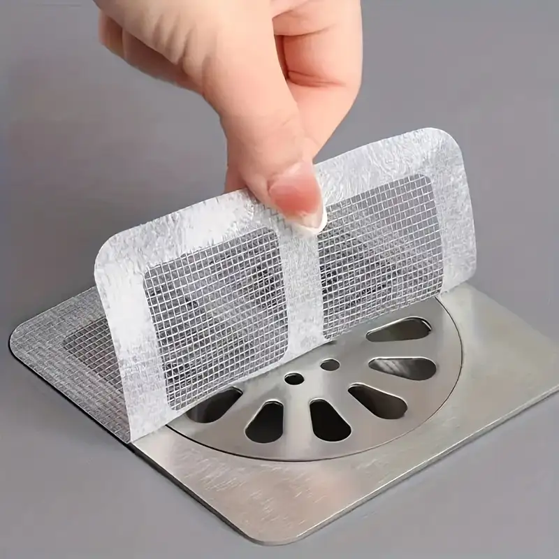 10pcs Disposable Grid Hair Catchers, Healthy Household Items, No Drilling Required, Easy To Use, Eff
