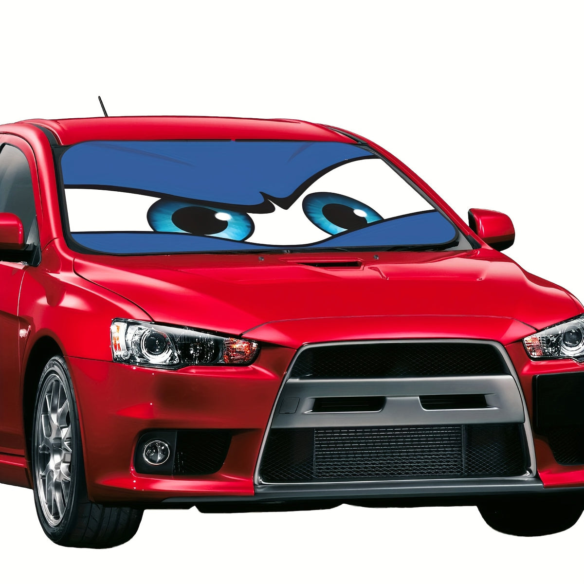 [Cartoon Inspired] Blue Eyes Cartoon Character Car Windshield Sunshade   Durable  Foldable Polyester  Heat Insulation & UV Protection  Ideal for SUVs  Car Sun Protection|Cartoon Character Design|Foldable Sunshade