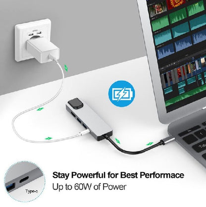 SE-L-T5*1 Type C Hub ,HDMI,3.0 USB ,USB C , To Ethernet RJ45 Lan Adapter 5 In 1