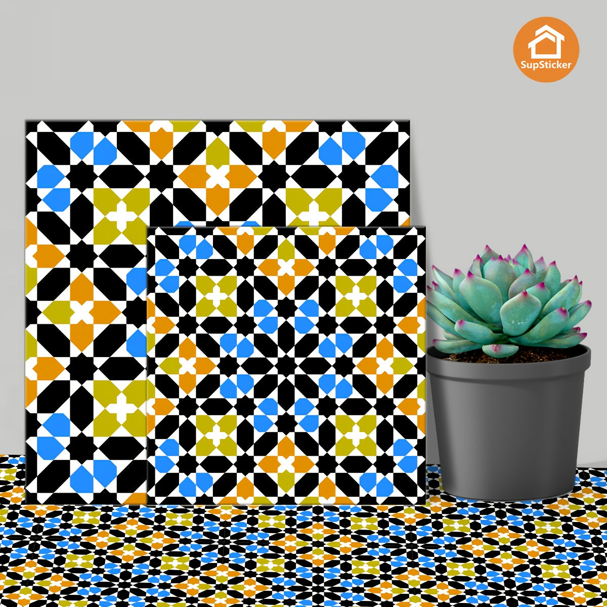 12/36pcs Retro Arabian Style  Mosaic Pattern Self Adhesive Vinyl Floor Tiles  Removable and Easy to Install  Suitable for Cabinets  Living Room  Bedroom  Balcony  Entryway  etc.  Size: 19.99/30.0cm  Flooring Self Adhesive Tile  Flooring Tile Self Adhesive