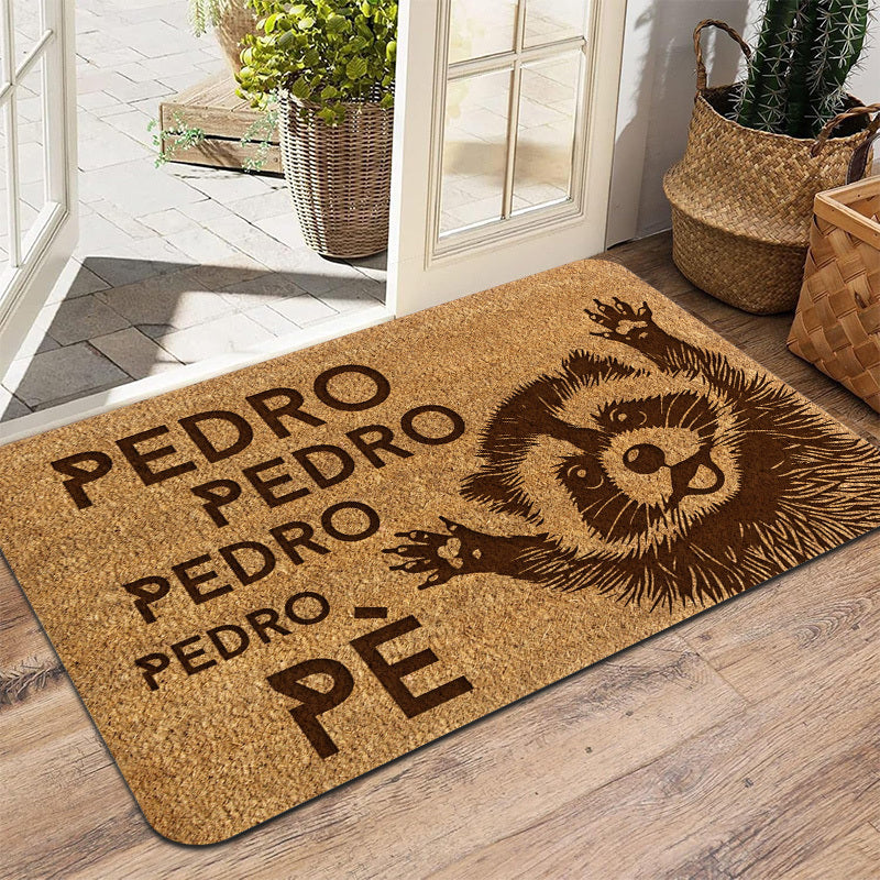 1Pc Large Raccoon Name Mat "Pedro Pedro Pedro" Spanish