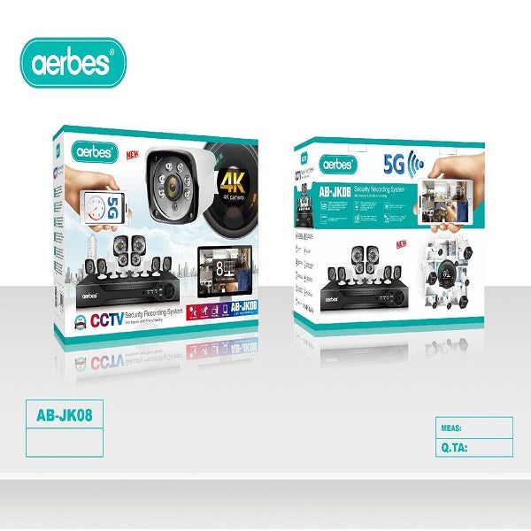 Aerbes AB-JK08 AHD 8 Channel Wired DVR Camera Surveillance Kit