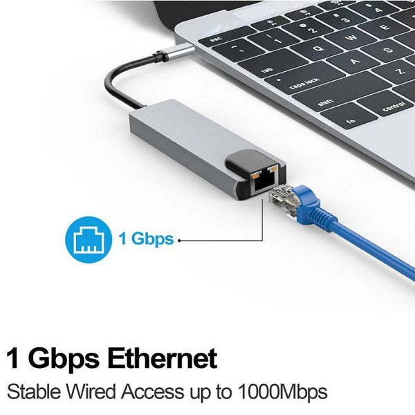 SE-L-T5*1 Type C Hub ,HDMI,3.0 USB ,USB C , To Ethernet RJ45 Lan Adapter 5 In 1