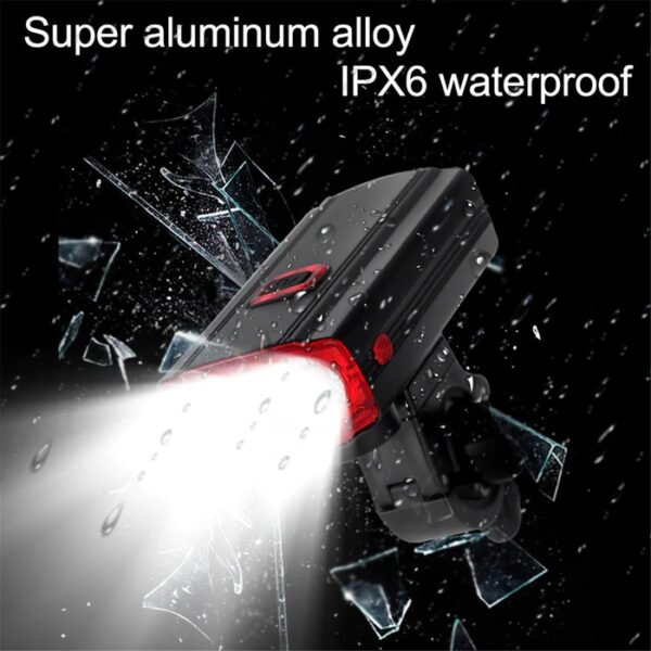 Aerbes AB-ZX06-1 Dual Light Source Wireless Code Meter Bicycle Front Light