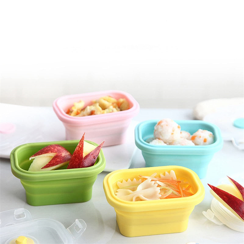4Pcs Collapsible Silicone Food Storage Container
