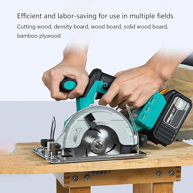 20V Electric Hand Saw, 4.0Ah Battery, 6-1/2 Inch, 1000W Saws For Woodworking with Fast Charger, 2 Blades for Wood, Plastic, Soft Metal and Tile Cuts