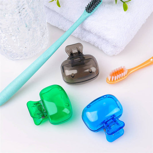 4-Pack Portable Toothbrush Case Toothbrush Protector with Vented Cover Suction Cup